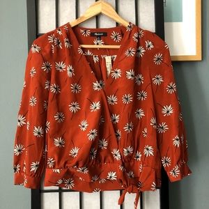 Madewell Silk Wrap Top